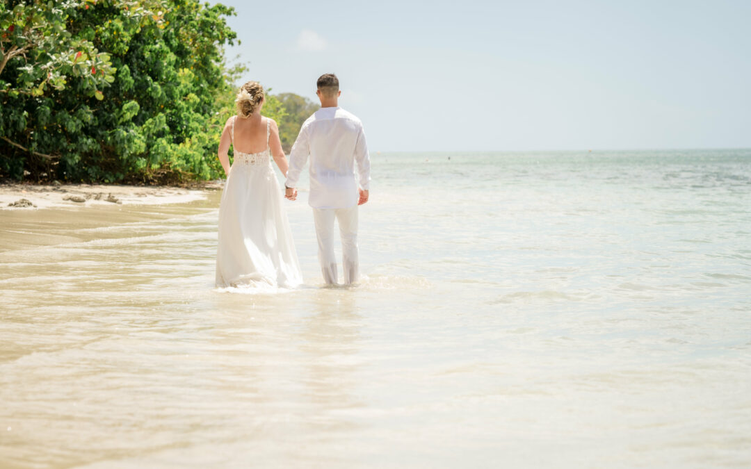 Cérémonie de mariage sur une plage à l'île Maurice